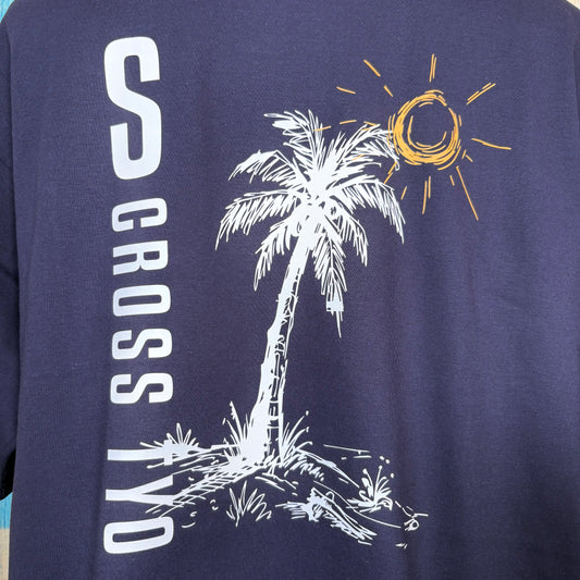 SCROSS TYO palm tree(white) プリントTシャツ