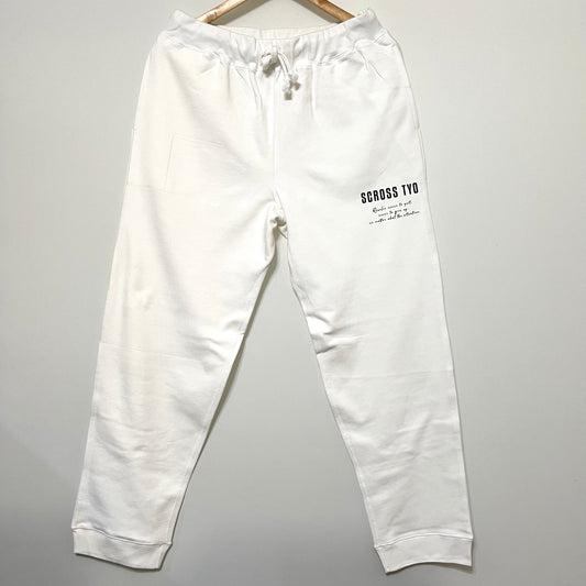 SCROSS TYO ロゴ message プリント 裏パイルスウェットパンツ