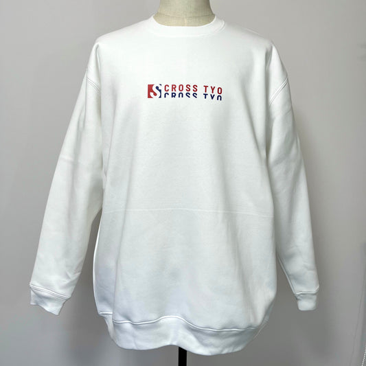 SCROSS TYO ロゴプリント 裏起毛トレーナー