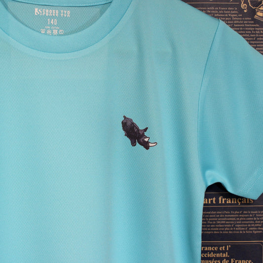 SCROSS TYO KIDS rhino プリント ドライTシャツ