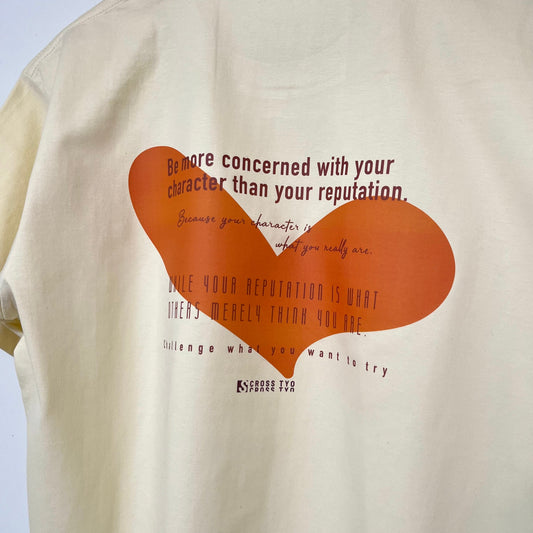 SCROSS TYO heart mark プリントTシャツ (orange)