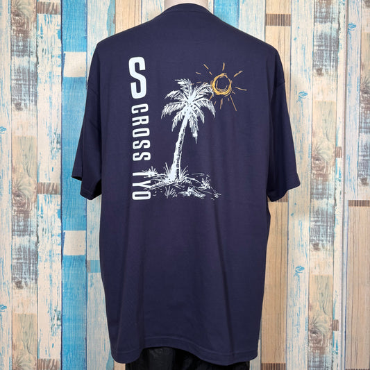 SCROSS TYO palm tree(white) プリントTシャツ