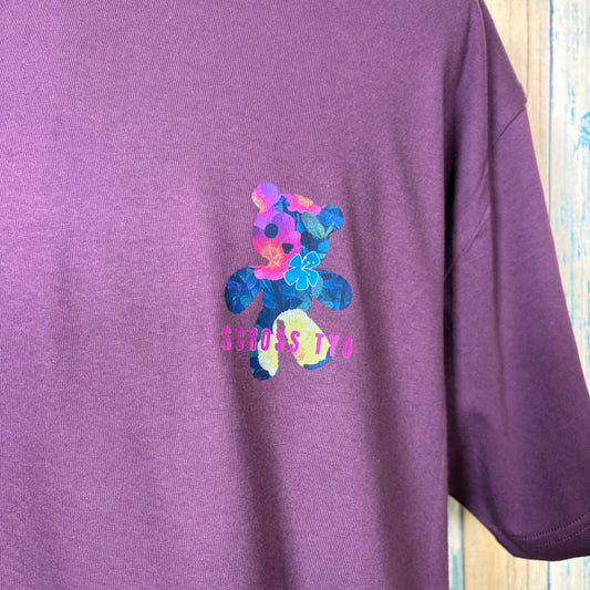 SCROSS TYO bear(flower) プリントTシャツ