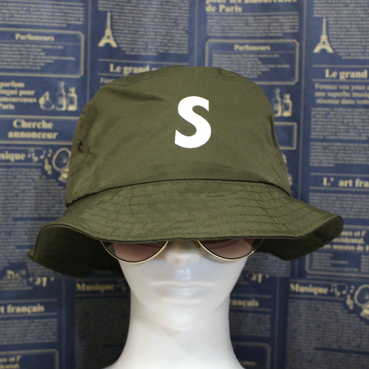 SCROSS TYO Sロゴ プリント ナイロン バケットハット