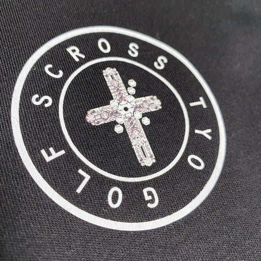 SCROSS TYO GOLF cross ロゴプリント モックネック ロンT