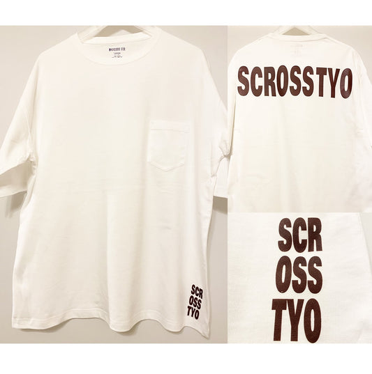 SCROSS TYO ロゴ バックプリント 胸ポケット付きTシャツ