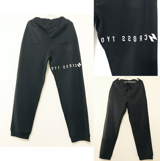 SCROSS TYO 裏もも逆字ロゴプリント 裏起毛スウェットパンツ *限定商品