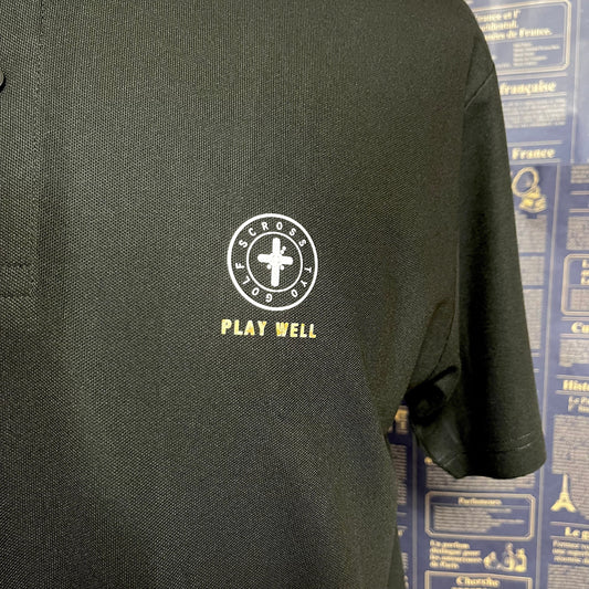 SCROSS TYO GOLF cross ロゴプリント ポロシャツ