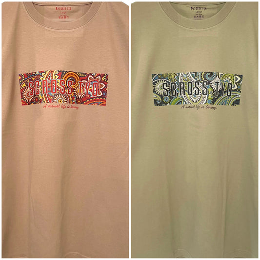 SCROSS TYO ペイズリー プリントTシャツ