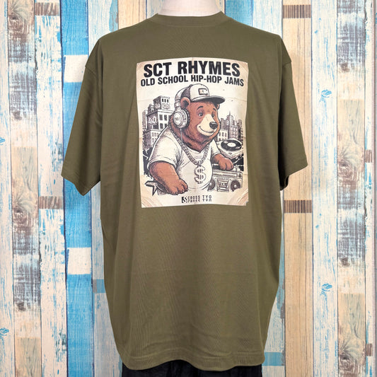 SCROSS TYO Poster風イラスト(Bear) プリントTシャツ
