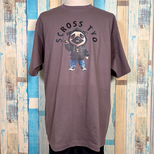 SCROSS TYO pug ロゴプリント Tシャツ