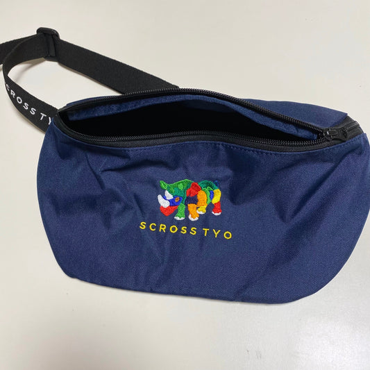 SCROSS TYO rhino embroidery ボディバッグ ウエストポーチ