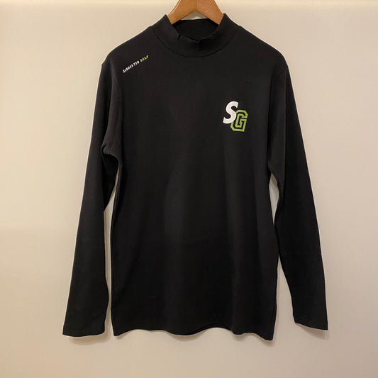 SCROSS TYO GOLF バイカラーロゴ プリント タートルネック