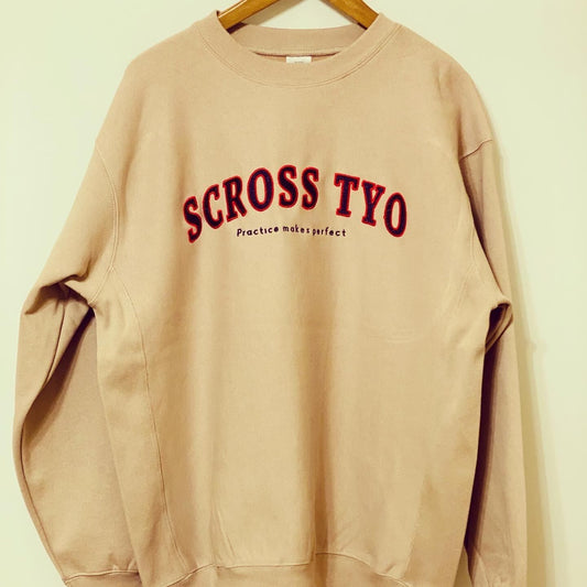 SCROSS TYO ビッグロゴ embroidery 12ons 裏起毛トレーナー