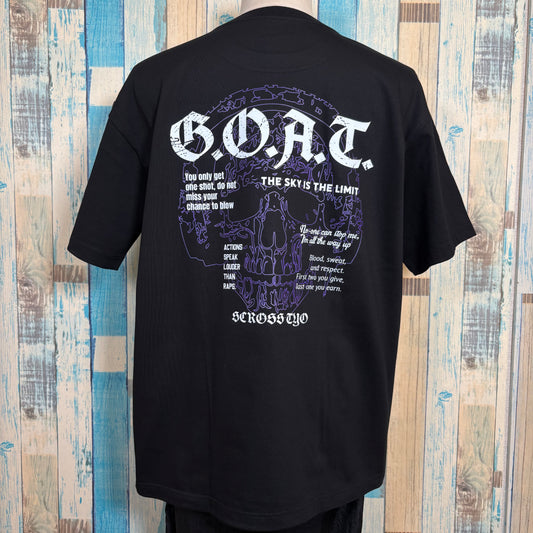 SCROSS TYO G.O.A.T. skull(purple) プリントTシャツ