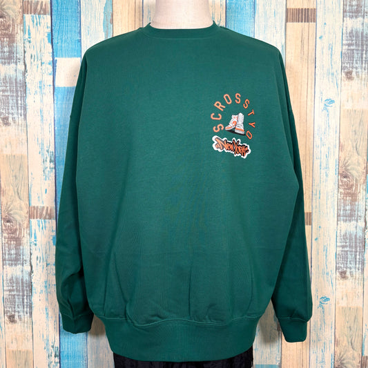 SCROSS TYO sneaker ロゴプリント 裏パイル トレーナー