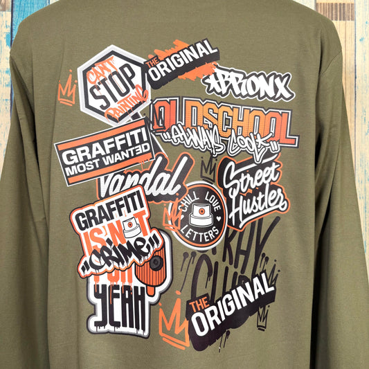 SCROSS TYO sticker プリント ロンT