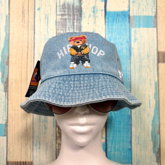 SCROSS TYO bearプリント デニムバケットハット