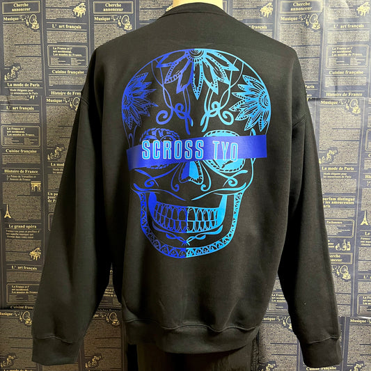 SCROSS TYO skull Ⅰ プリント 裏起毛 トレーナー