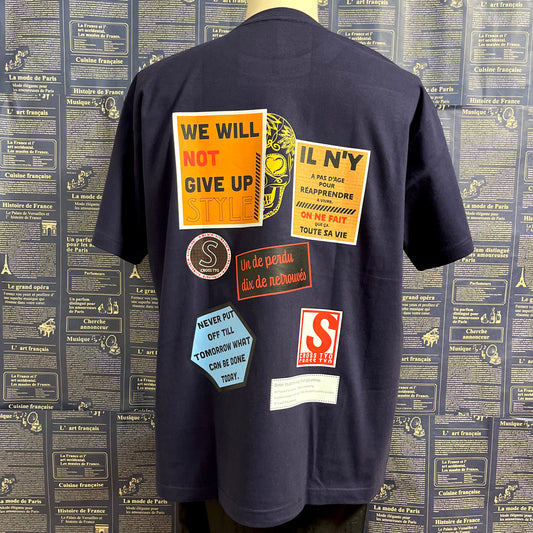 SCROSS TYO skull ワッペン風 プリントTシャツ