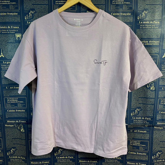 SCROSS TYO 手書きロゴ ワンポイント プリント ビッグシルエットTシャツ