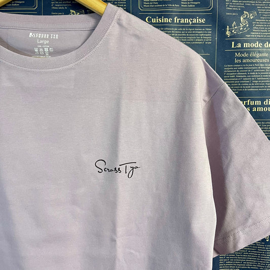 SCROSS TYO 手書きロゴ ワンポイント プリント ビッグシルエットTシャツ