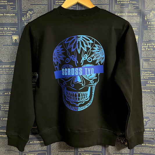 SCROSS TYO KIDS skull Ⅰ プリント 裏パイルトレーナー