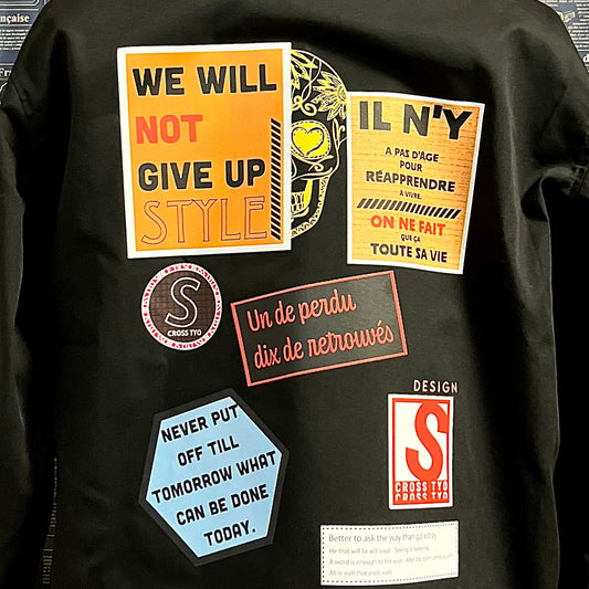 SCROSS TYO ワッペン風 プリント コーチジャケット