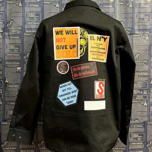 SCROSS TYO ワッペン風 プリント コーチジャケット