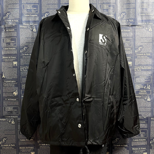 SCROSS TYO スペシャルビックロゴ プリント ボア付きコーチジャケット