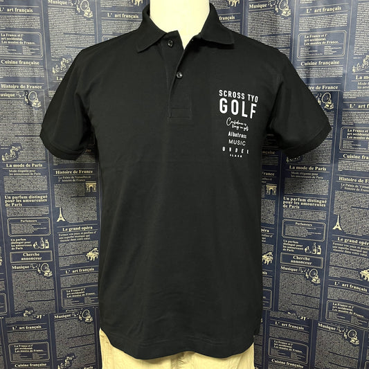 SCROSS TYO GOLF ロゴ×ライン プリント ポロシャツ