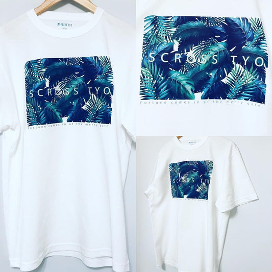 SCROSS TYO Men'sにオススメ!リーフデザイン プリント Tシャツ