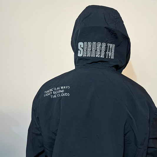 SCROSS TYO ロゴEmbroidery ナイロン アノラックパーカー