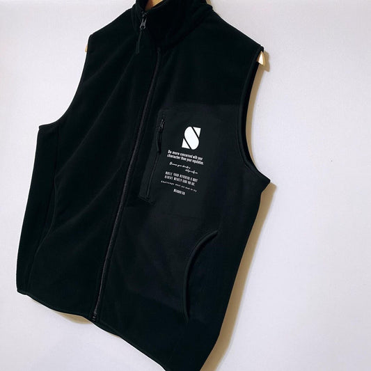 SCROSS TYO ロゴプリント マイクロフリースジャケット