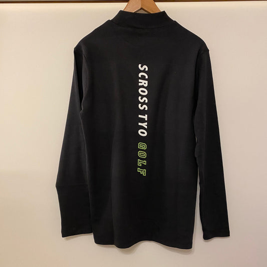 SCROSS TYO GOLF バイカラーロゴ プリント タートルネック