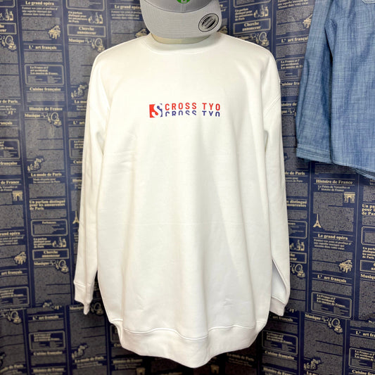 SCROSS TYO ロゴプリント 裏起毛トレーナー