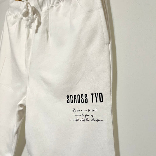 SCROSS TYO ロゴ message プリント 裏パイルスウェットパンツ