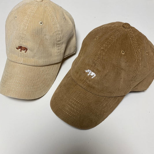 SCROSS TYO rhino embroidery コーディロイ CAP