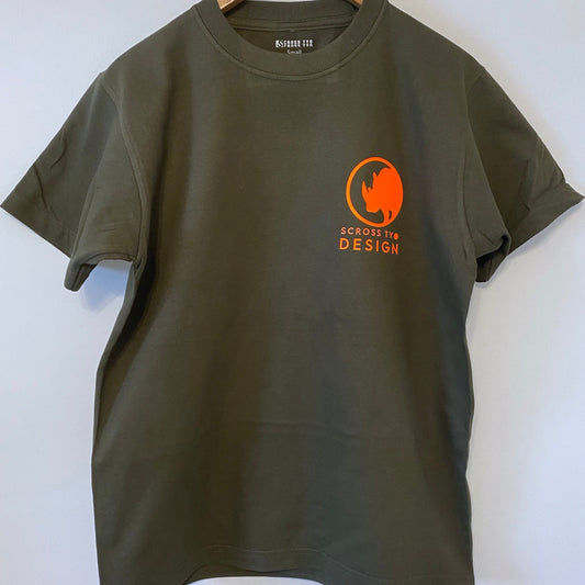 SCROSS TYO DESIGN rhino プリントTシャツ