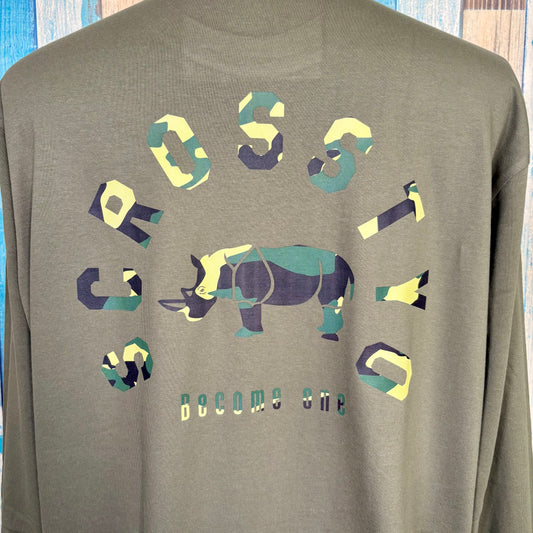 SCROSS TYO Rhino(ザ迷彩) -Become one- プリントTシャツ