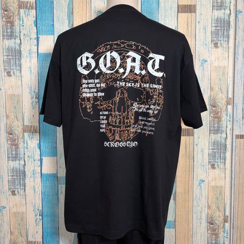 SCROSS TYO G.O.A.T. skull(orange) プリントTシャツ