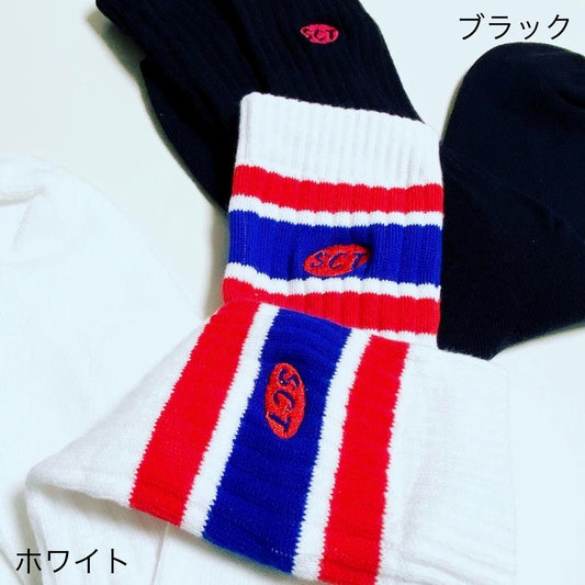 SCROSS TYO ロゴEmbroidery ソックス ラインソックス