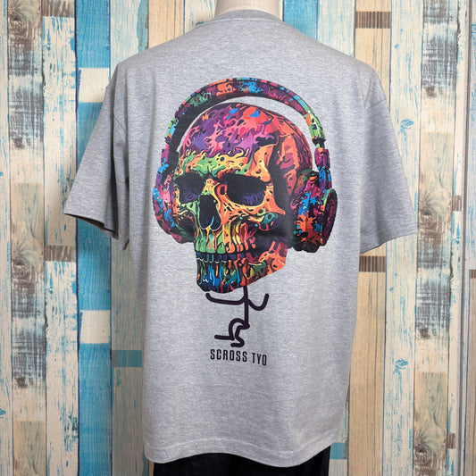 SCROSS TYO real colorful skull プリントTシャツ