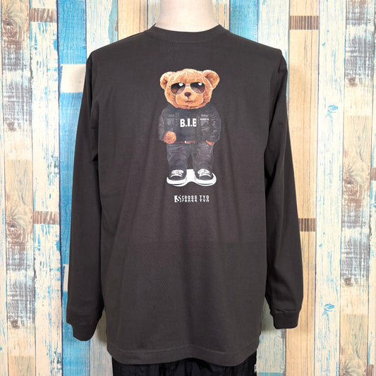 SCROSS TYO bear(sunglass) プリント ロンT