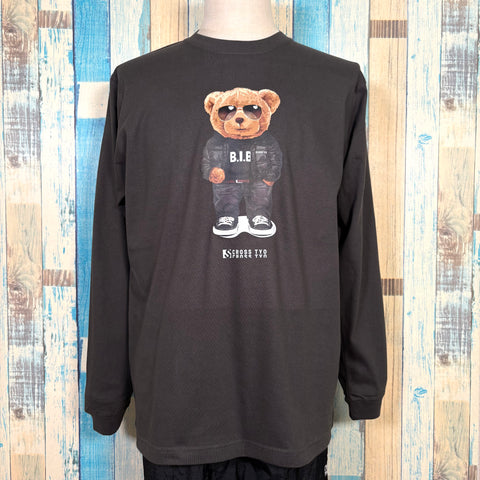 SCROSS TYO bear(sunglass) プリント ロンT