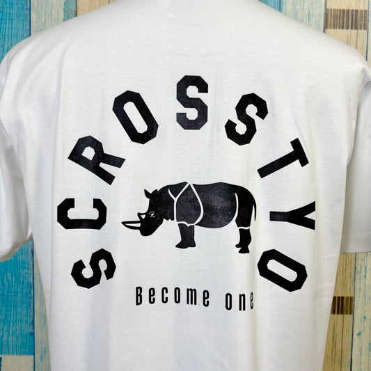 SCROSS TYO Rhino(ブラック迷彩) -Become one- プリントTシャツ