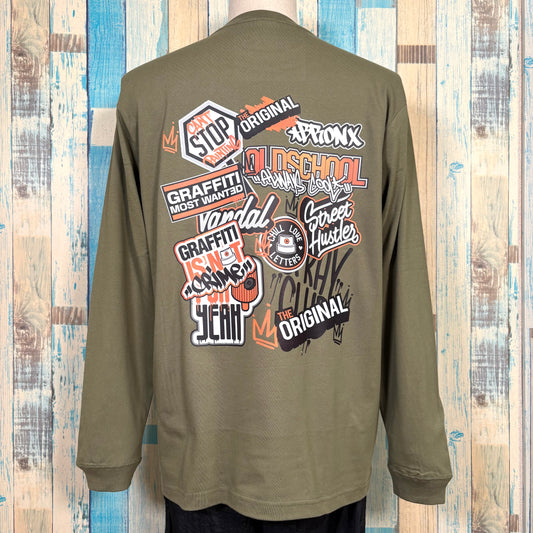 SCROSS TYO sticker プリント ロンT