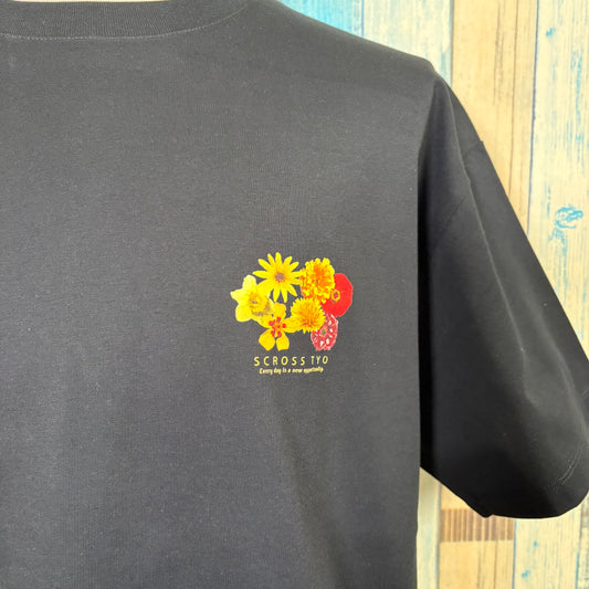 SCROSS TYO Flowerプリント ボックスTシャツ 6.5オンス〈premium〉