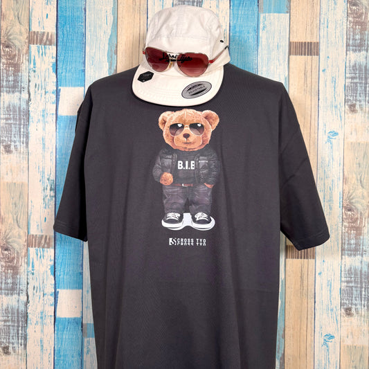 SCROSS TYO bear(sunglass)プリント Tシャツ