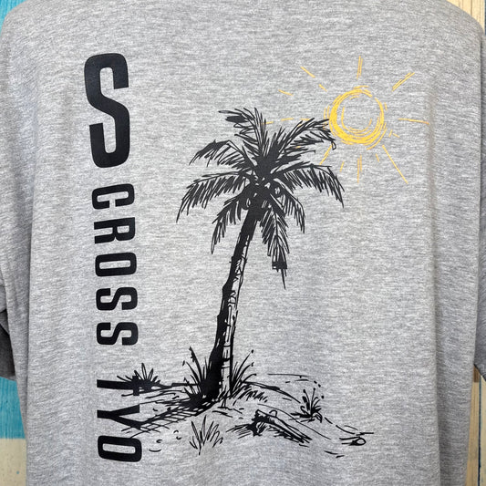 SCROSS TYO palm tree(black) プリントTシャツ